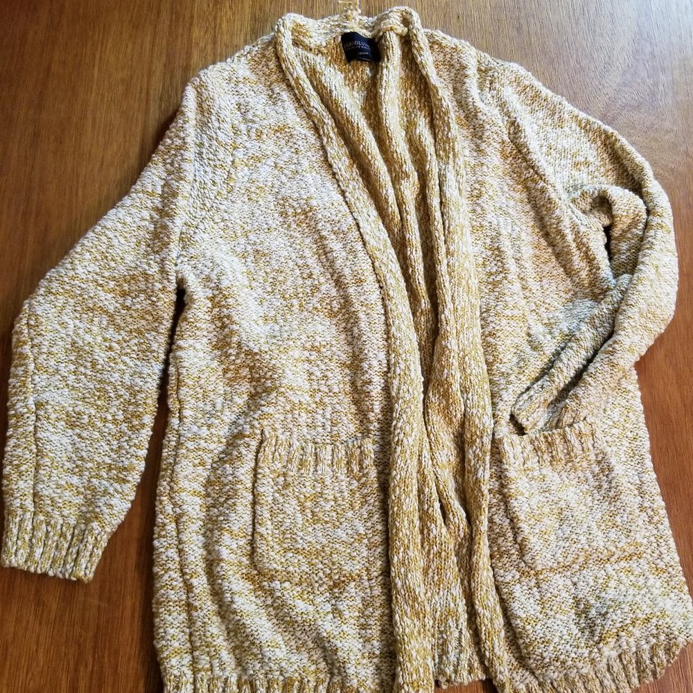 Chunky Knit Marled Open Cardigan